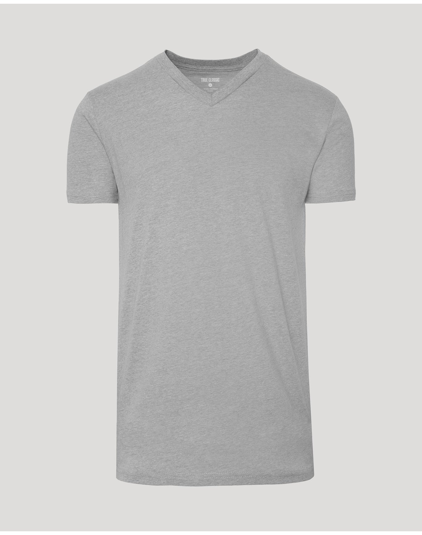 Tall Short Sleeve Classic V-Neck | Heather Gray
