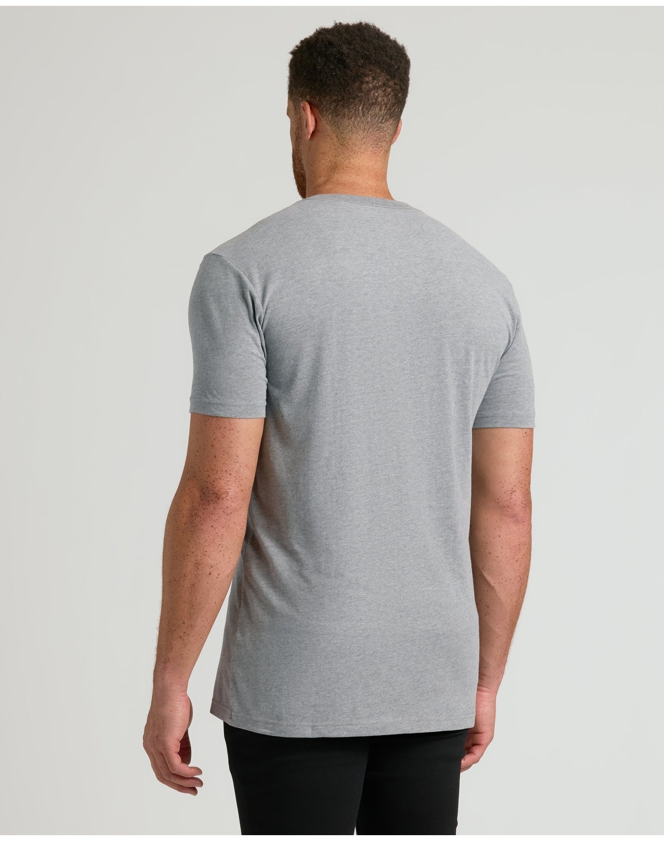 Tall Short Sleeve Classic V-Neck | Heather Gray