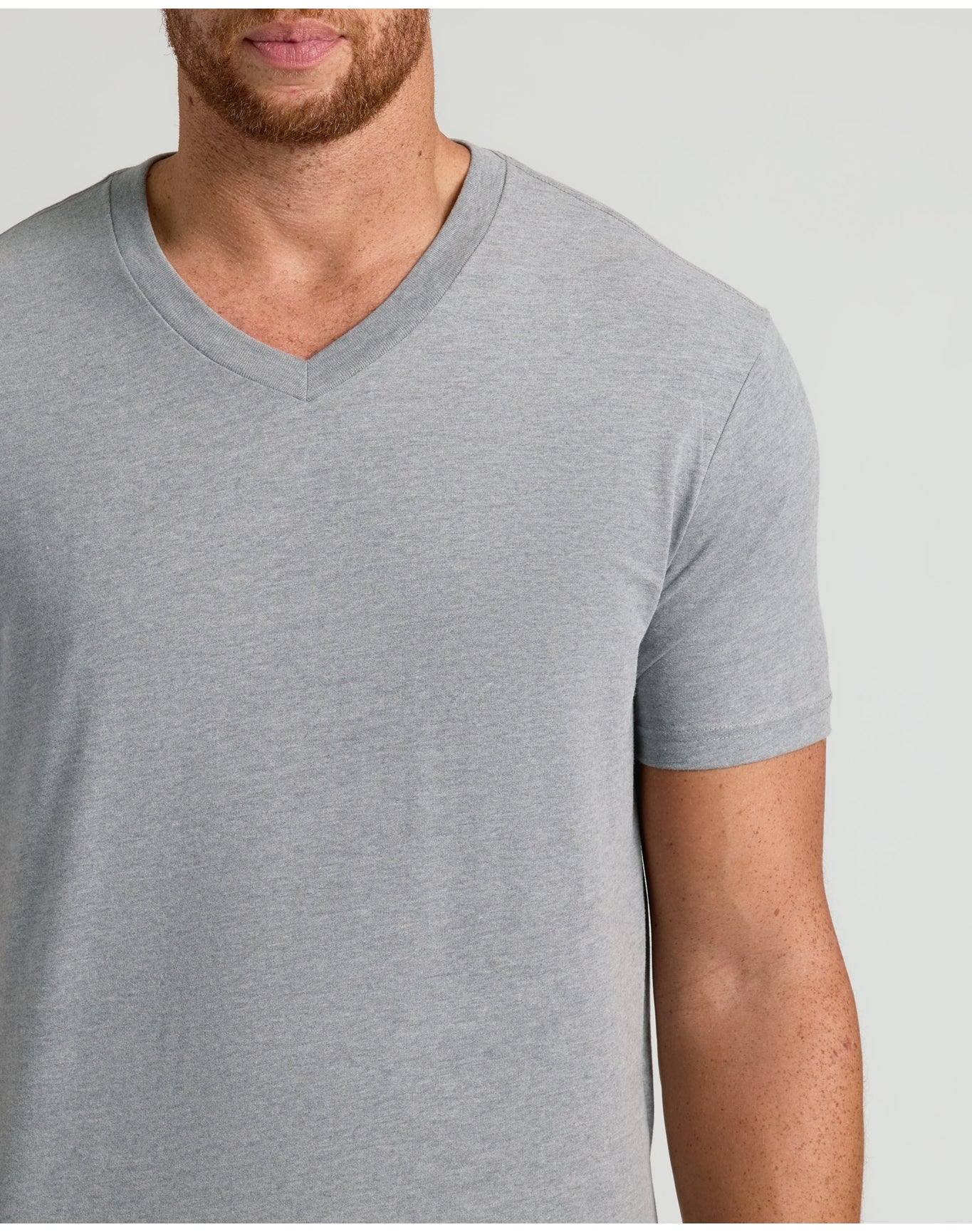 Tall Short Sleeve Classic V-Neck | Heather Gray
