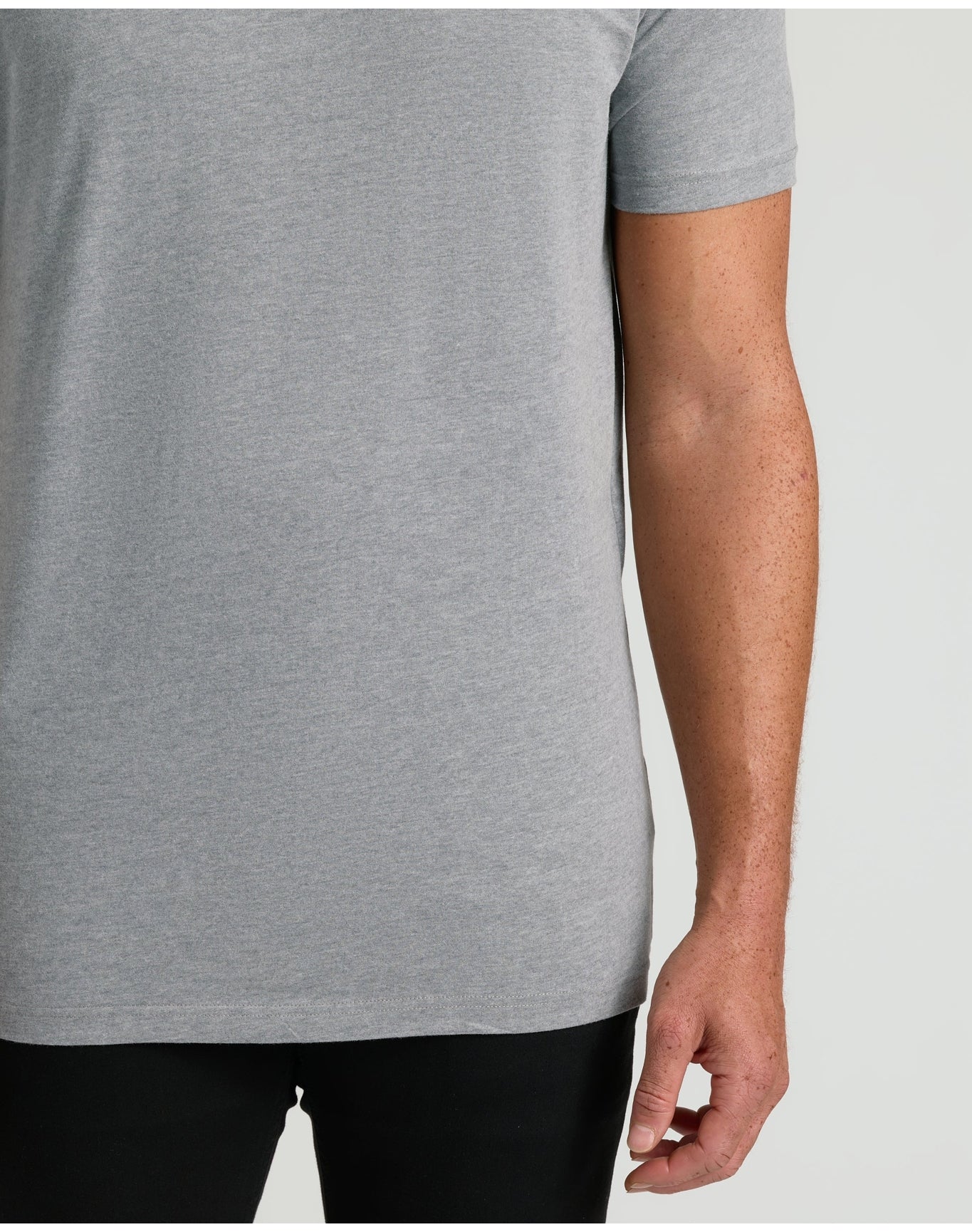 Tall Short Sleeve Classic V-Neck | Heather Gray