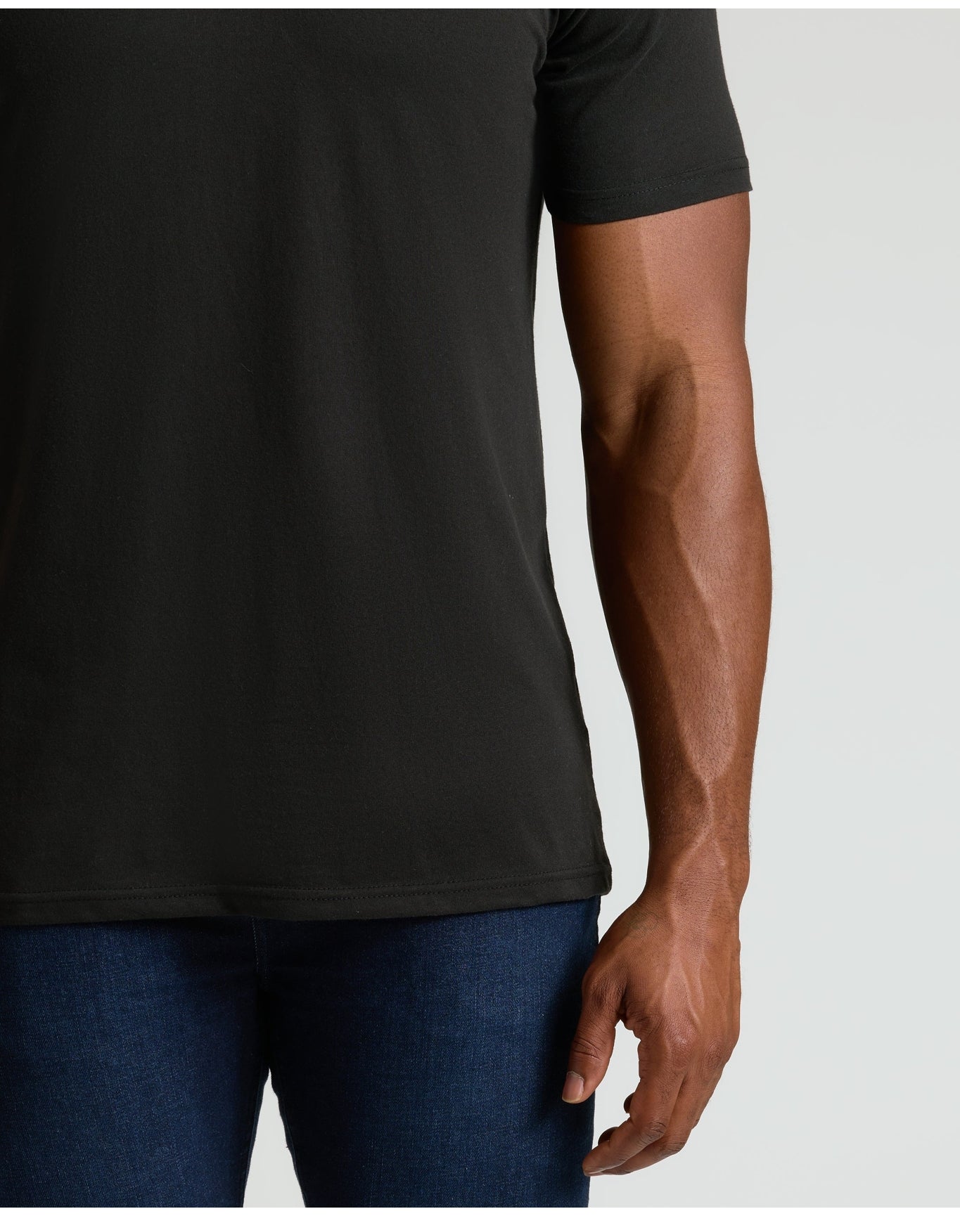 Tall Straight Hem Crew Neck T-Shirt | Black