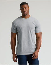 Tall Straight Hem Crew Neck T-Shirt | Heather Gray