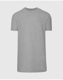Tall Straight Hem Crew Neck T-Shirt | Heather Gray