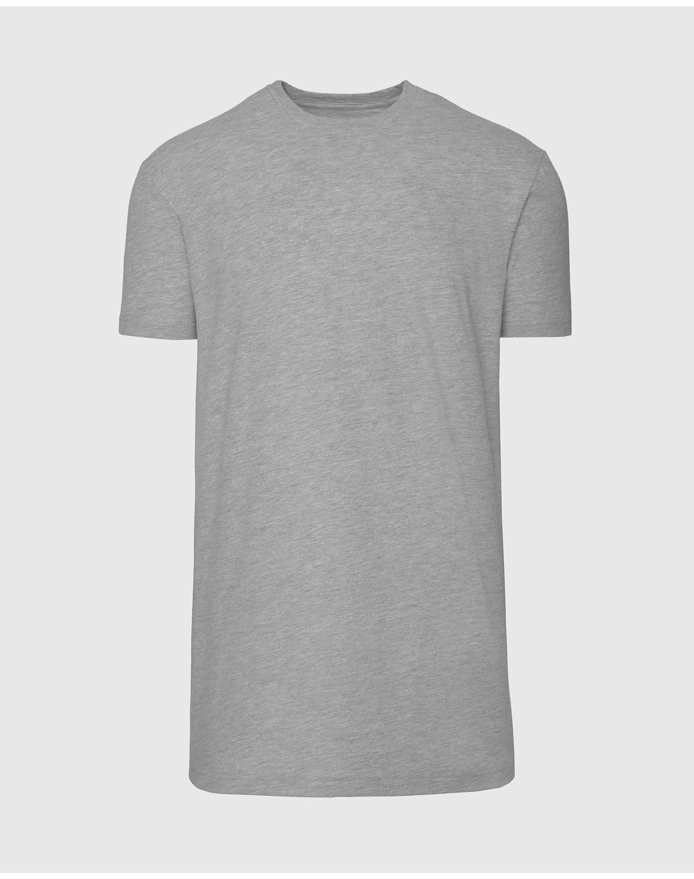 Tall Straight Hem Crew Neck T-Shirt | Heather Gray