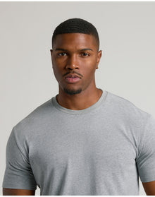 Tall Straight Hem Crew Neck T-Shirt | Heather Gray