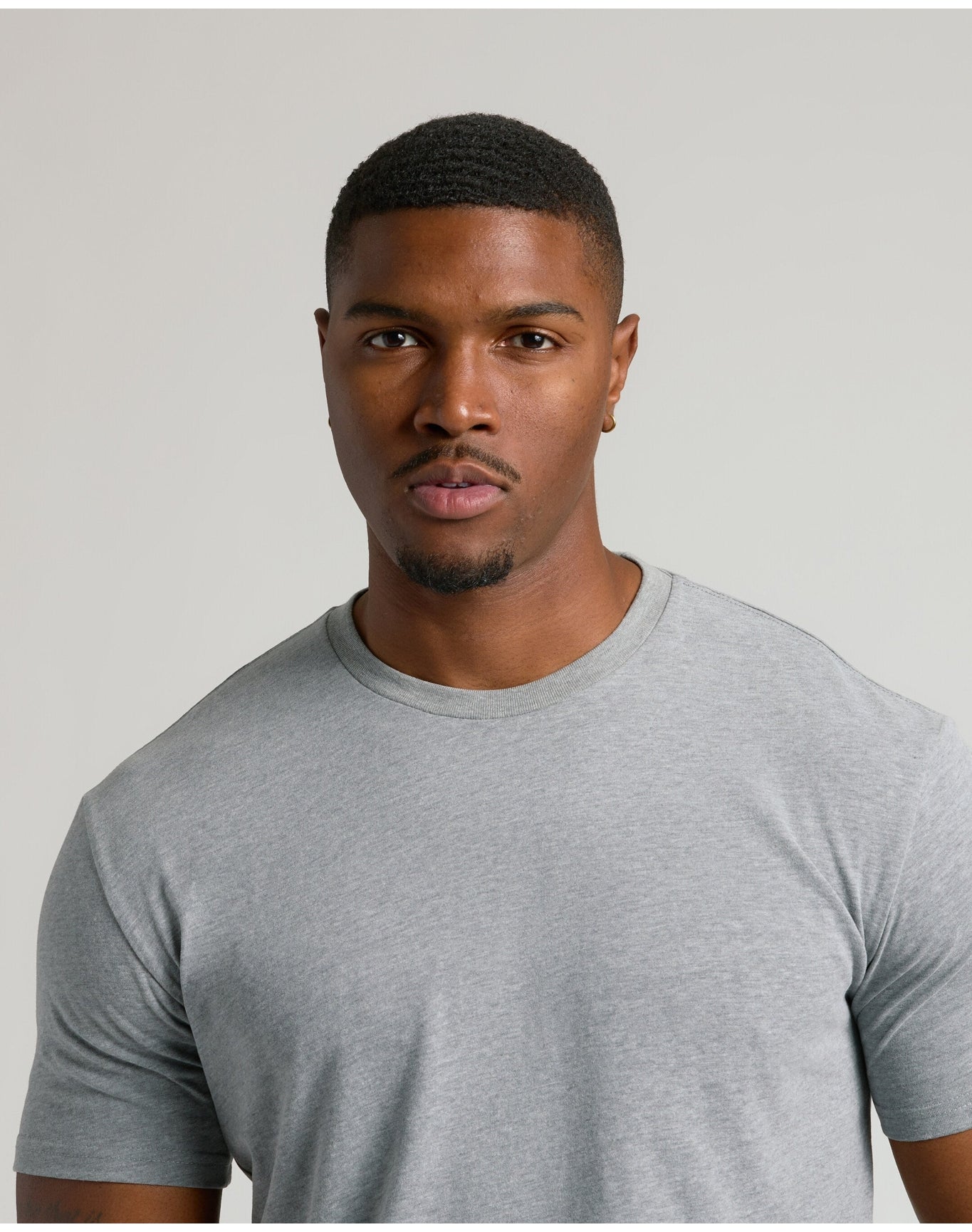 Tall Straight Hem Crew Neck T-Shirt | Heather Gray