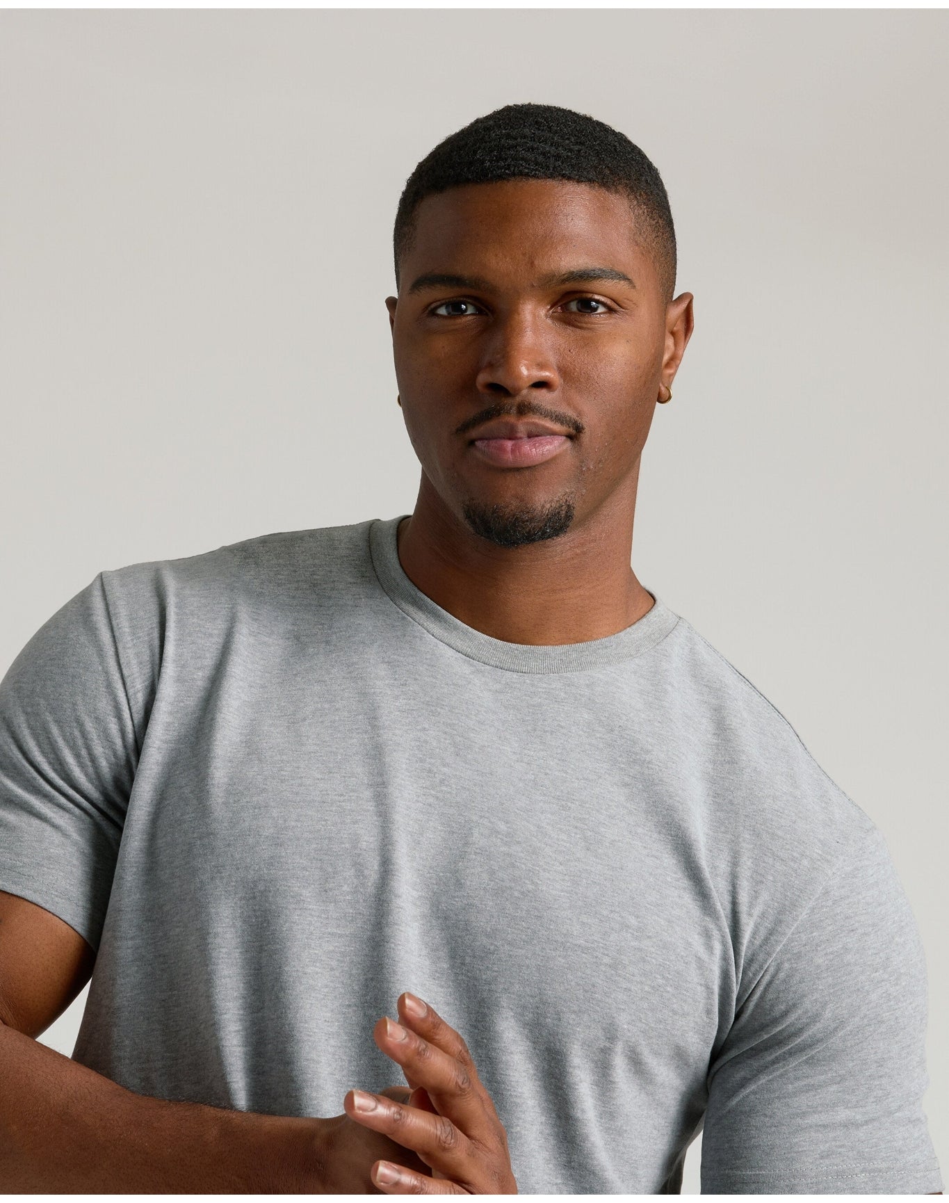 Tall Straight Hem Crew Neck T-Shirt | Heather Gray
