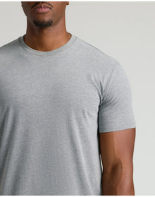 Tall Straight Hem Crew Neck T-Shirt | Heather Gray