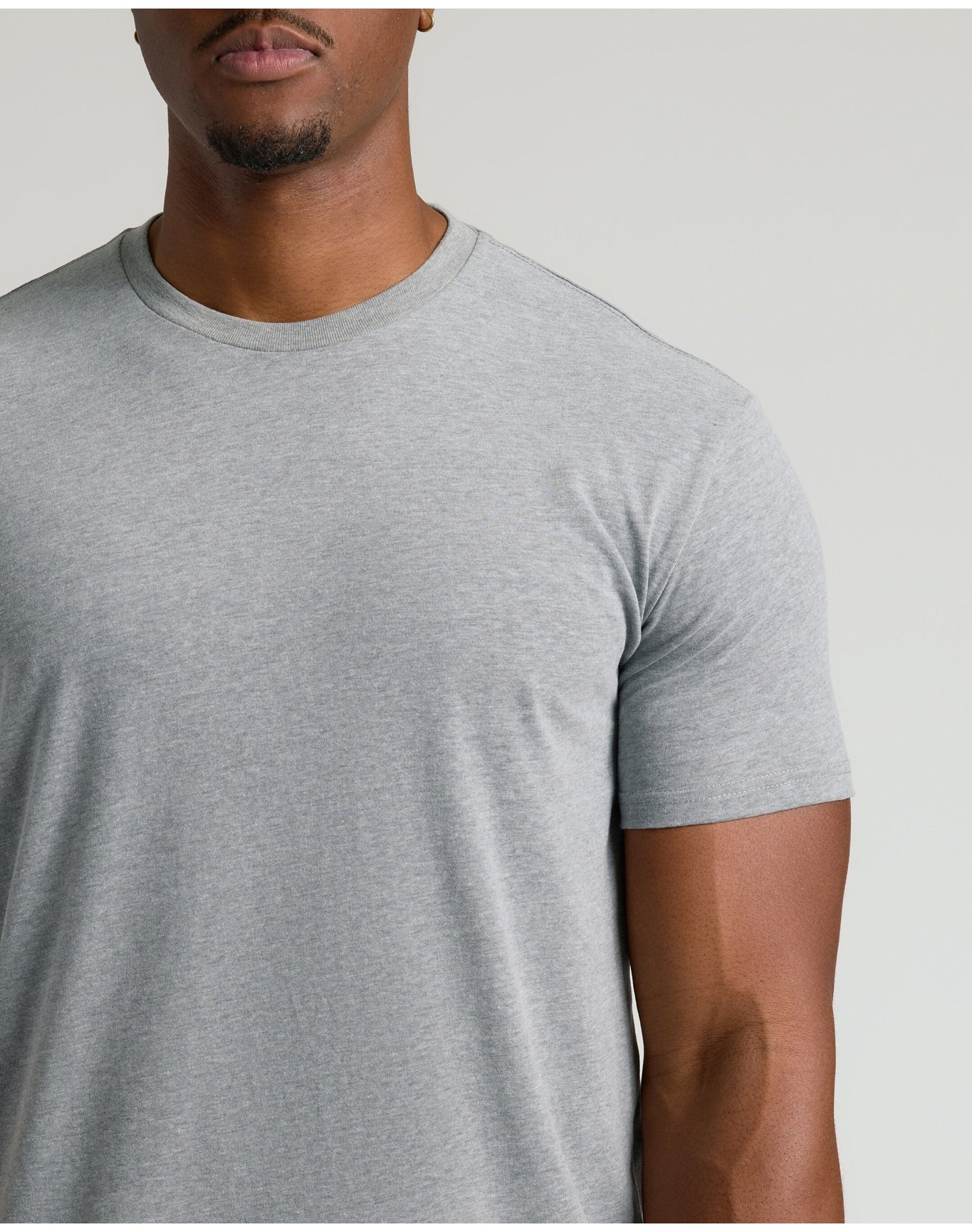 Tall Straight Hem Crew Neck T-Shirt | Heather Gray