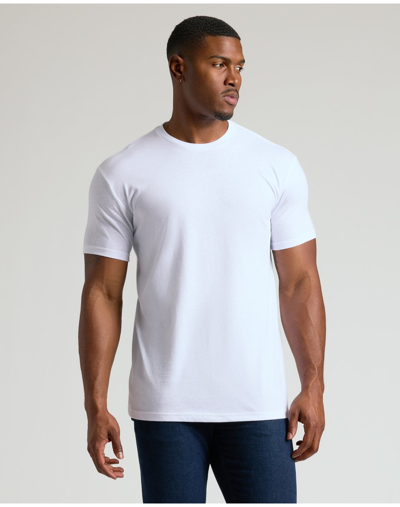 Tall Straight Hem Crew Neck T-Shirt | White