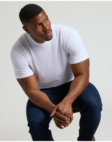 Tall Straight Hem Crew Neck T-Shirt | White