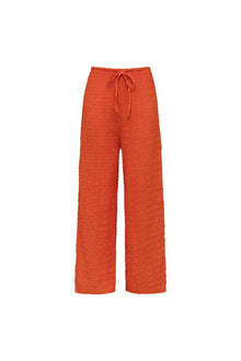Drawstring Wide Leg Pant | Tangerine