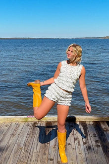 Tango Shorts | White Polka Dot