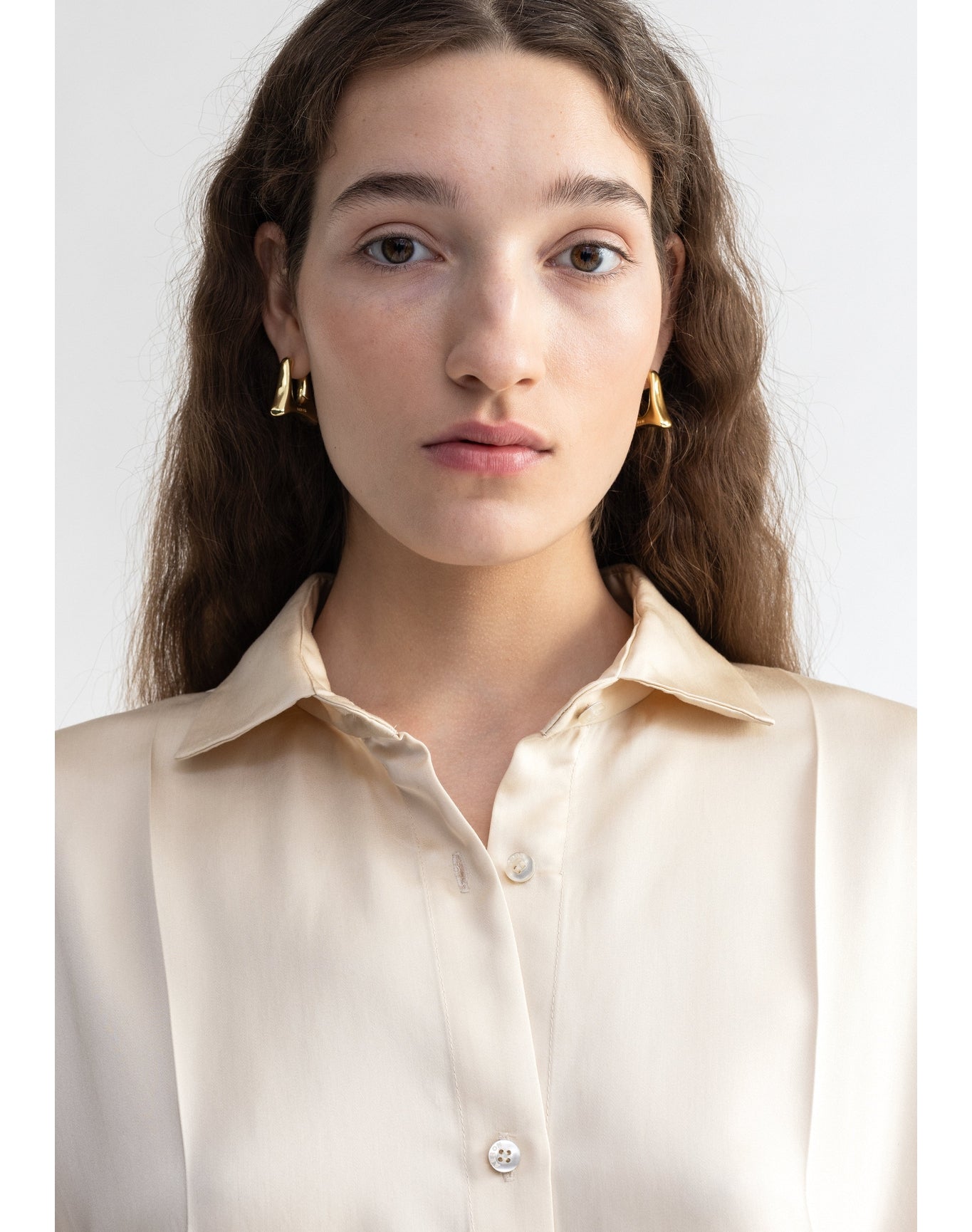 Terre | Oversized Cupro Shirt | Cream