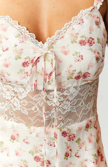 Teya Floral Mini Dress | Red