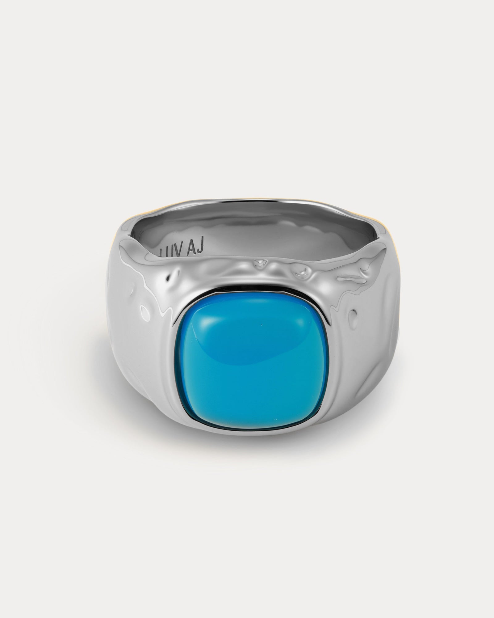 The Valencia Statement Ring | Blue Natural Stone | Silver