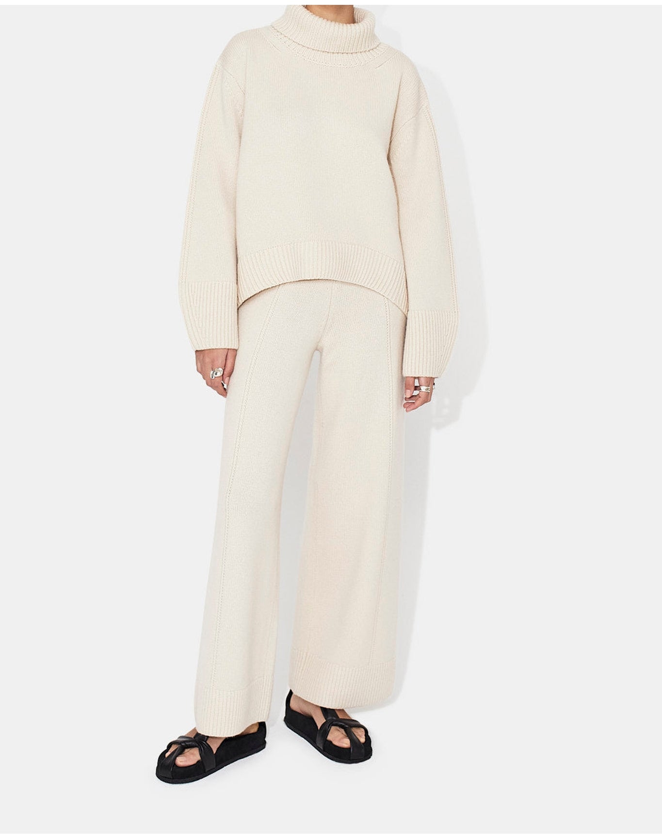 Theia Cashmere Trousers | Creme