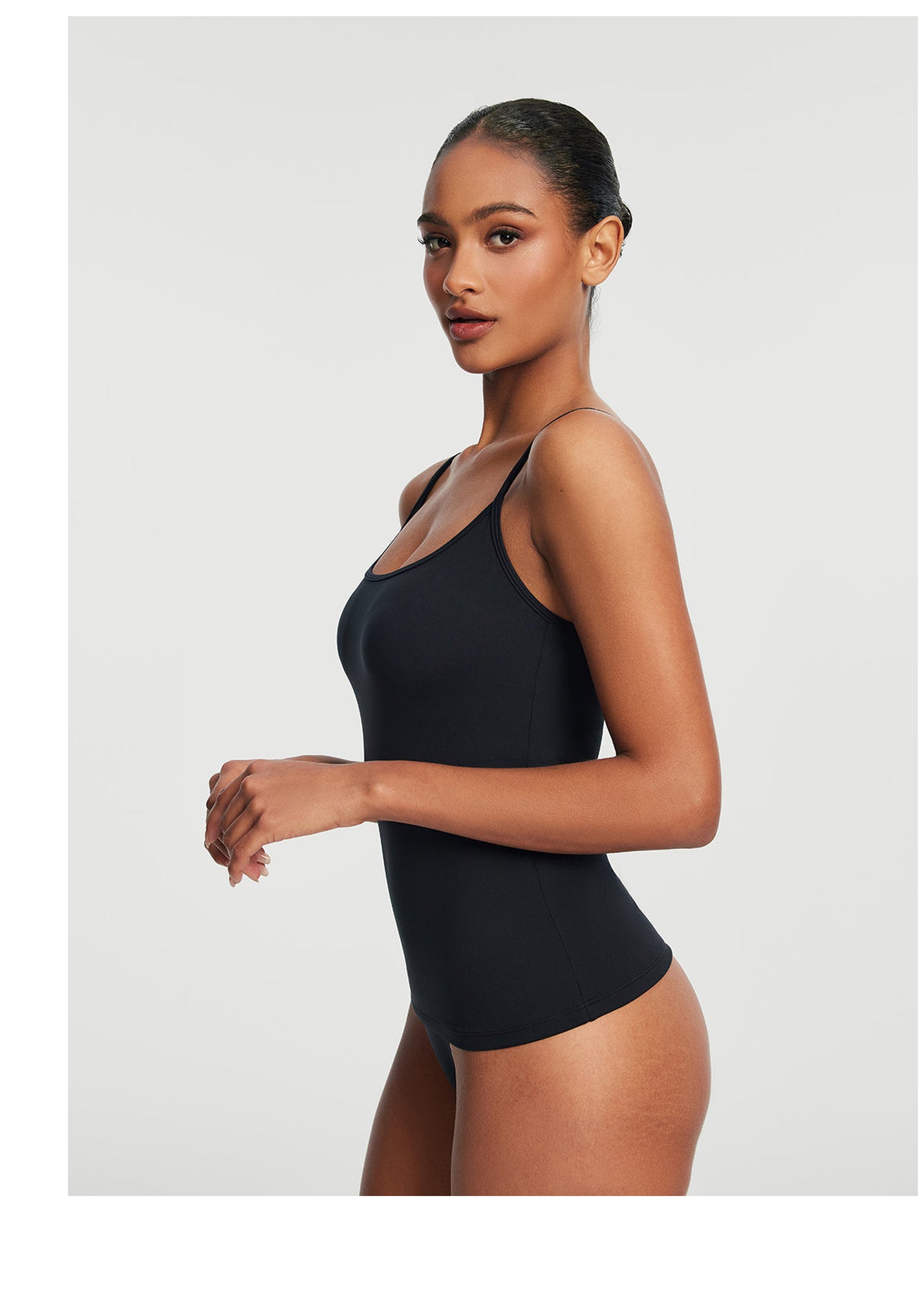Thin Strap Tank Top | Black