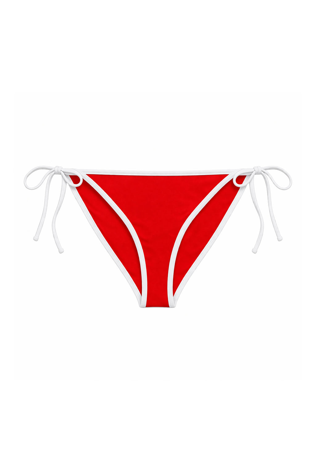 Ties Bottom | Red w White Contrast