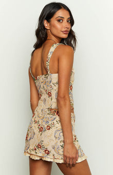 Till Forever Tapestry Top | Beige