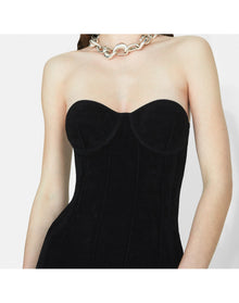 Titania Velvet Bustier Dress | Black