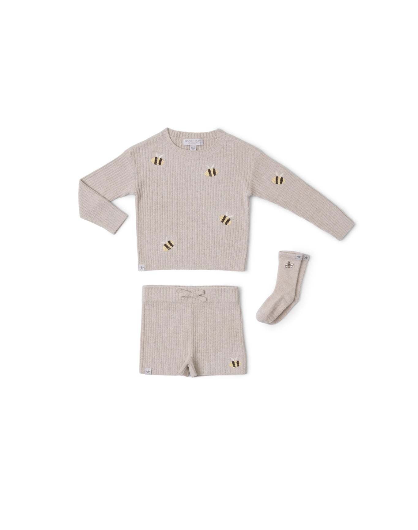 Toddler | Cozychic Ultra Lite Bee Set | Stone