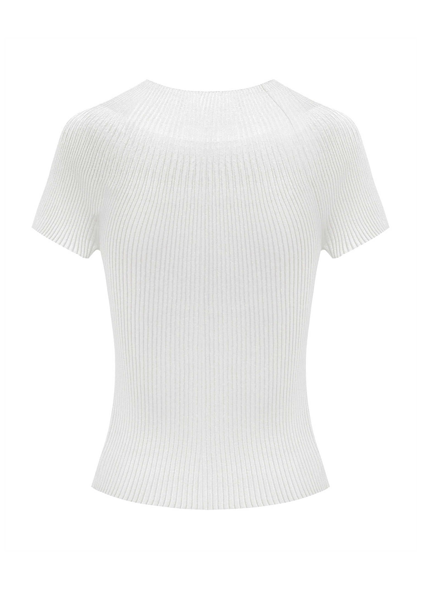 Triacetate Knit Cardigan | White