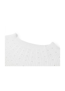 Triacetate Knit Cardigan | White