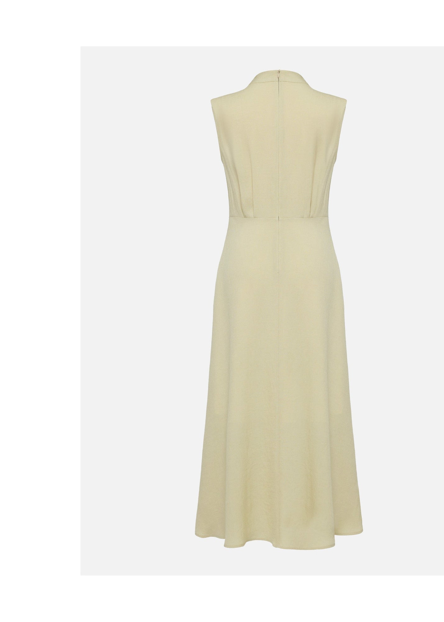 Triacetate Sleeveless Dress | Yellow
