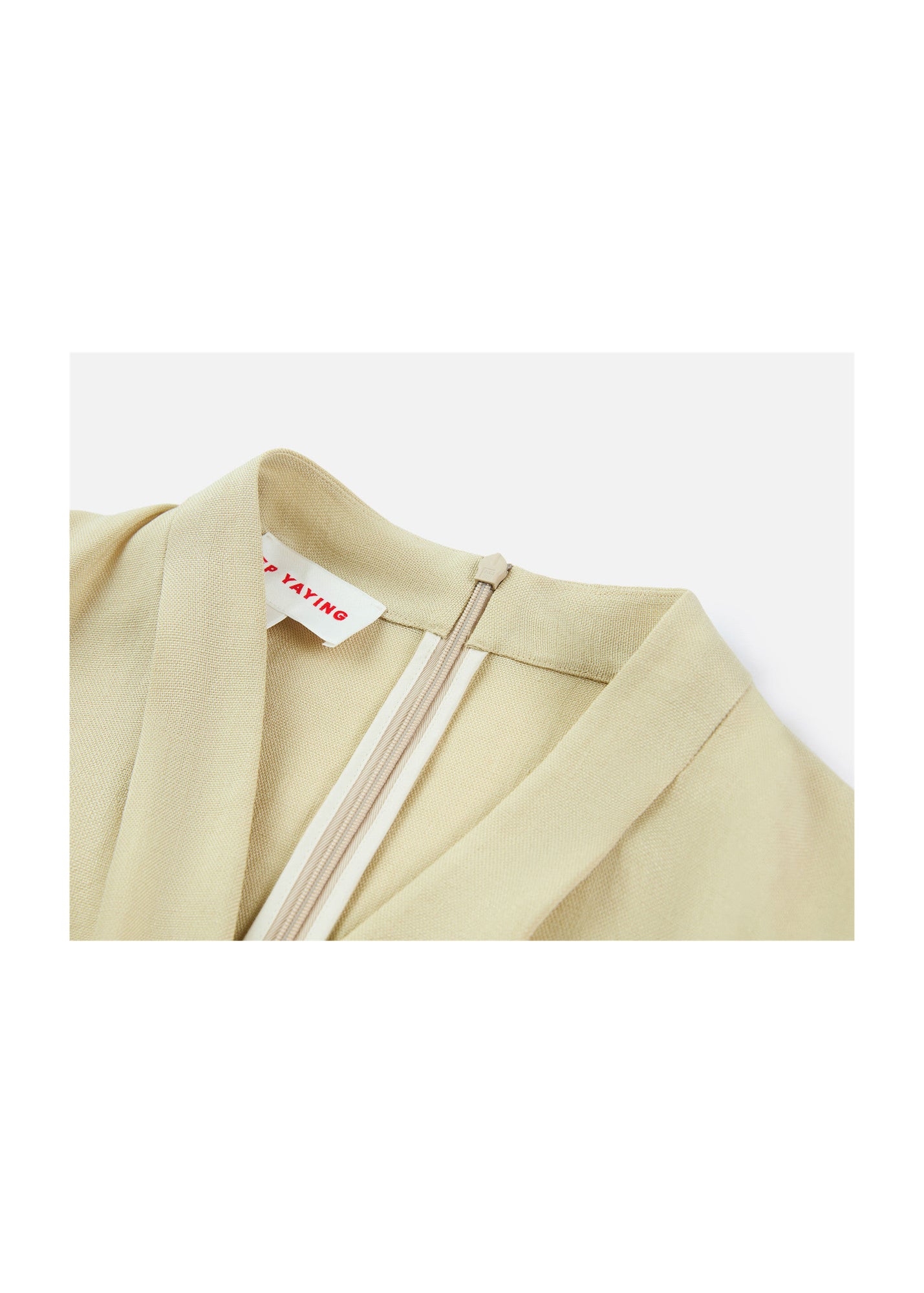 Triacetate Sleeveless Dress | Yellow
