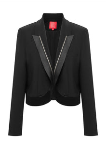 Triacetate Suit Jacket | Black