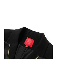 Triacetate Suit Jacket | Black