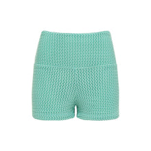 Micro Bike Short | Turquoise Crochet