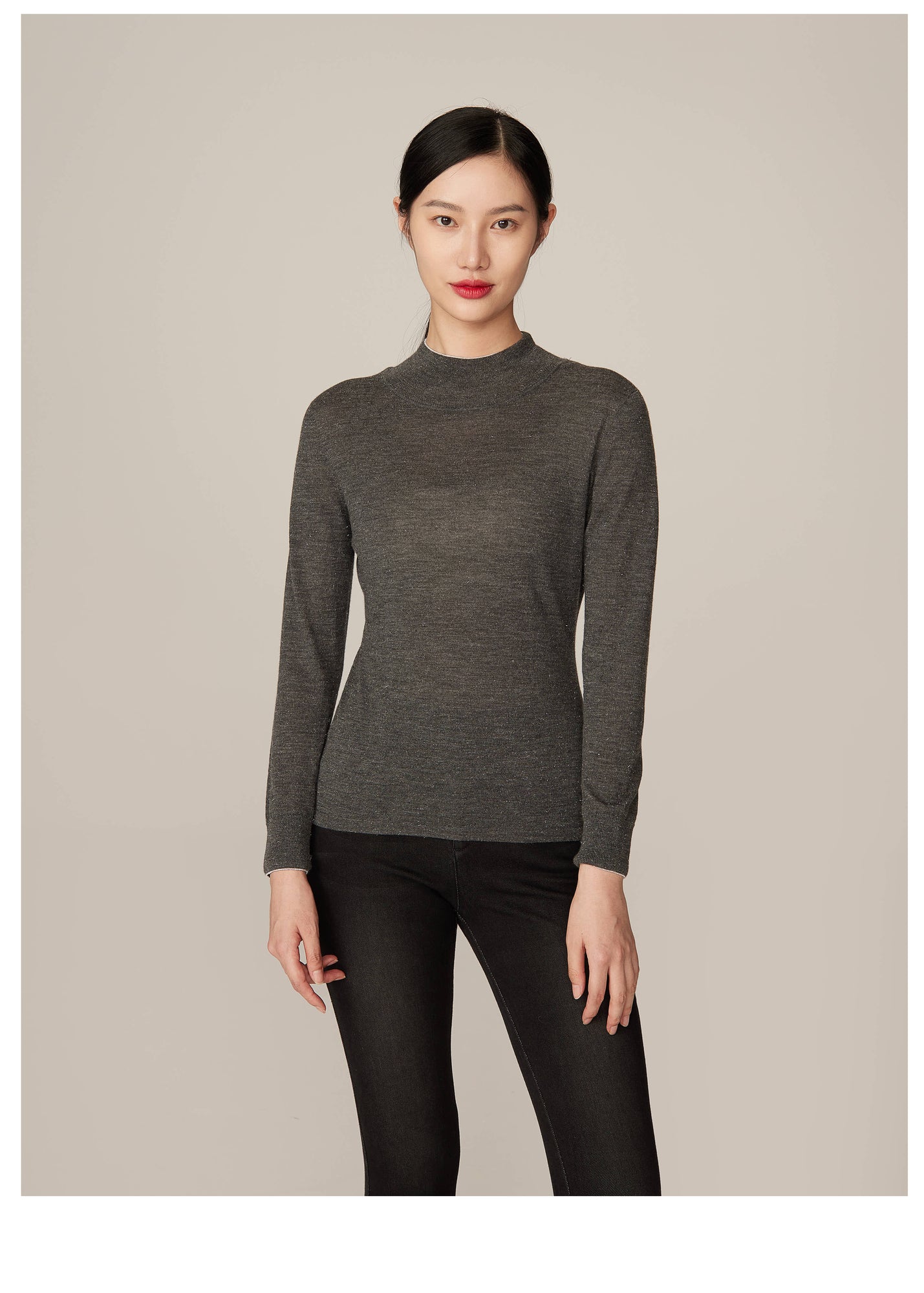 Turtleneck Sweater | Grey