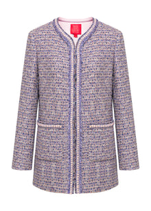 Tweed Parisian-Style Coat | Purple