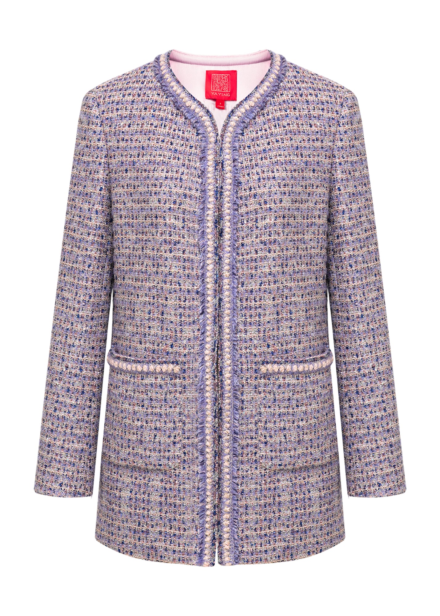 Tweed Parisian-Style Coat | Purple