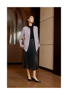 Tweed Parisian-Style Coat | Purple