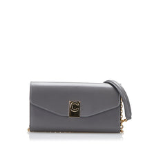 Céline Pre-Owned C Bag Wallet On Chain | Women | Gray x Dark Gray