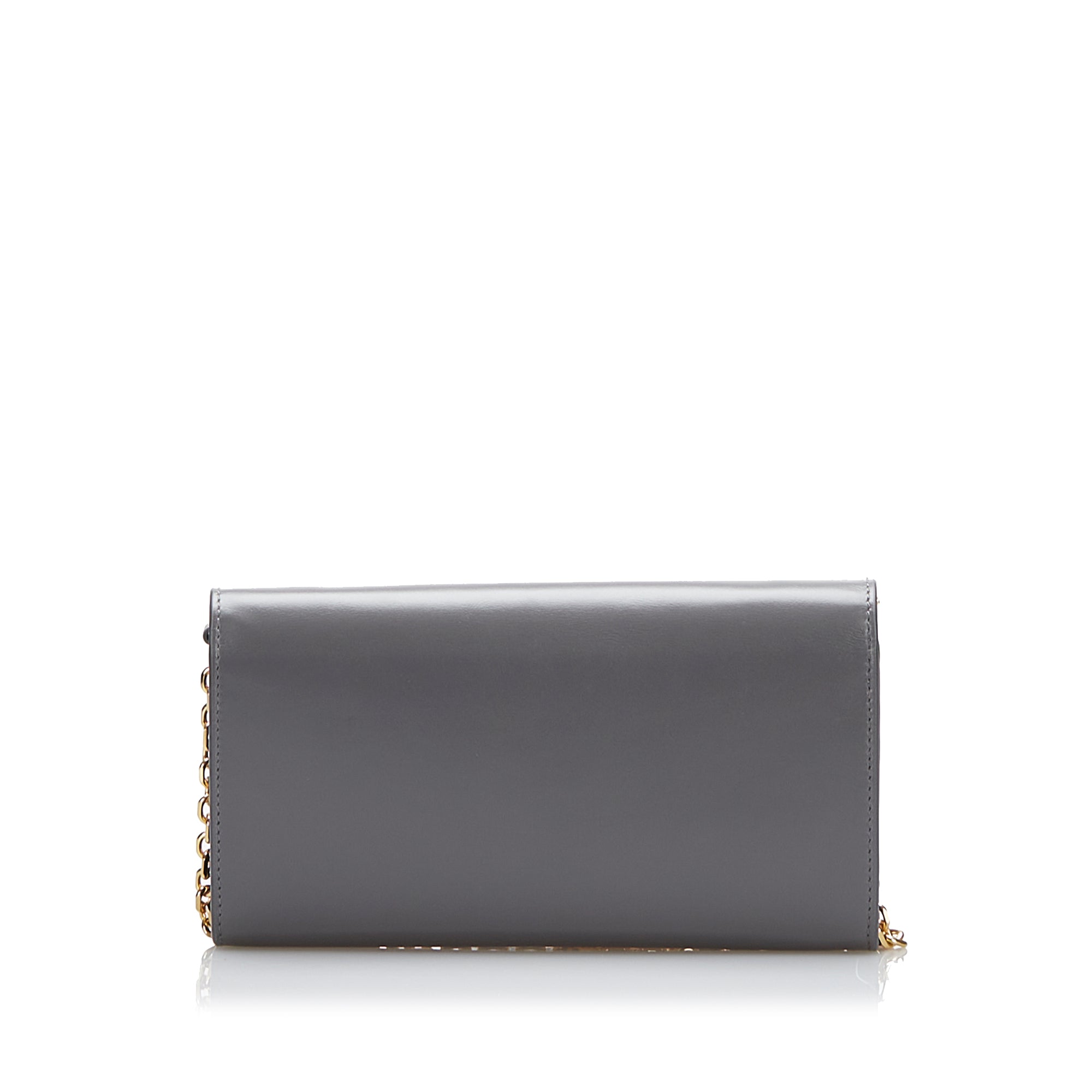 Céline Pre-Owned C Bag Wallet On Chain | Women | Gray x Dark Gray