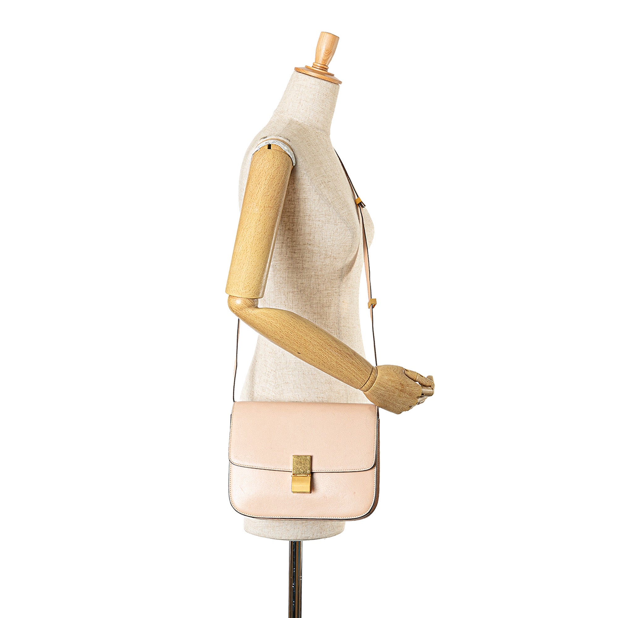 Celine | Pre-Owned Medium Calfskin Classic Box - III | Pink/Light Pink