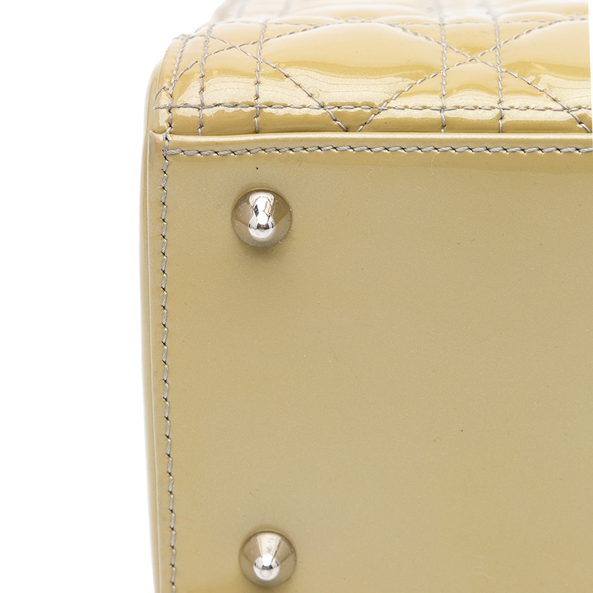 Dior | Pre-Owned Medium Patent Cannage Lady - II | Brown/Caramel