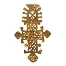 Chanel Pre-Owned Gold Plated CC Cross Brooch | Women | Gold