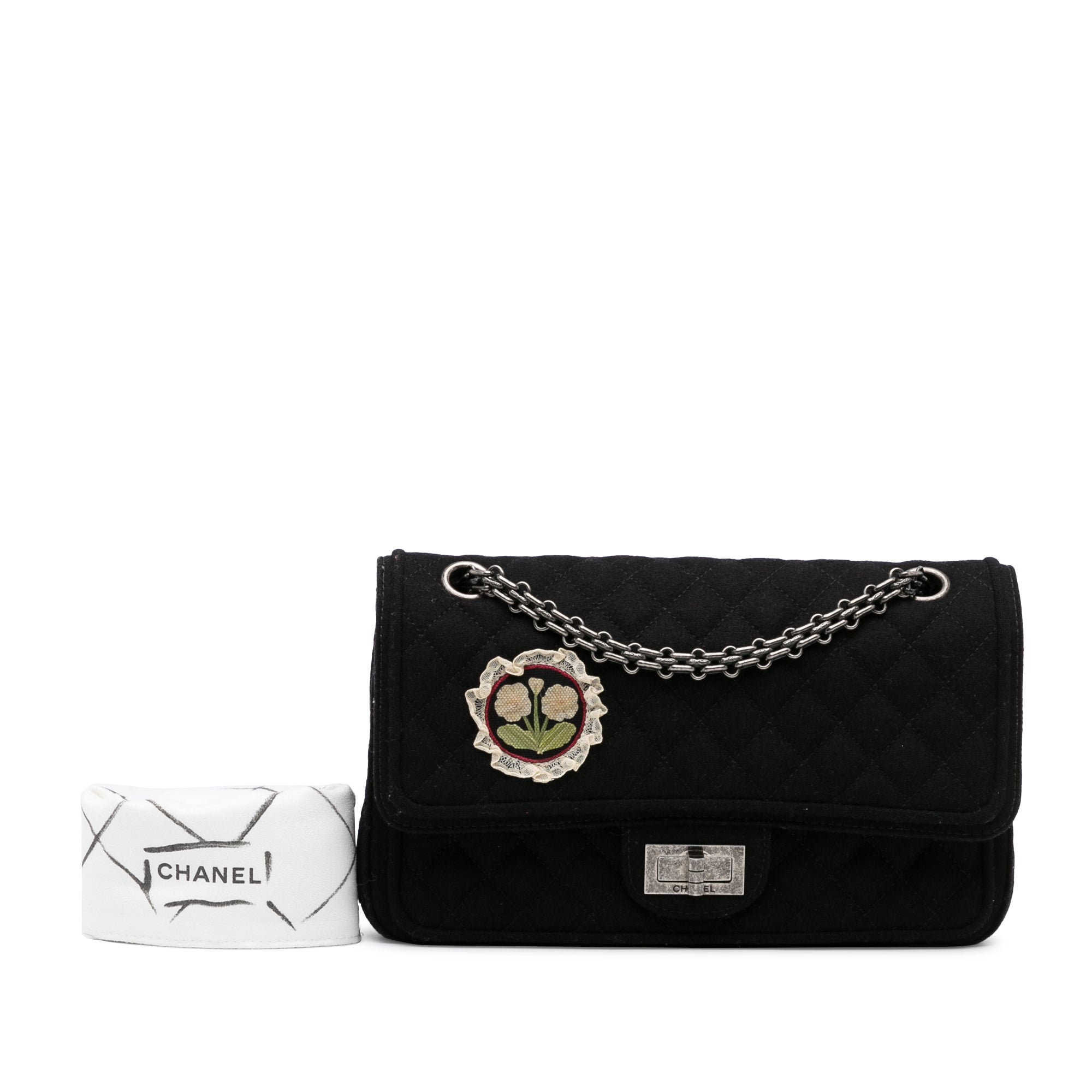 Chanel Pre-Owned Reissue Wool Shoulder Bag | Women | Black