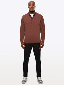 Mens | COZ Signature-Fit Fleece Q-Zip | Umber