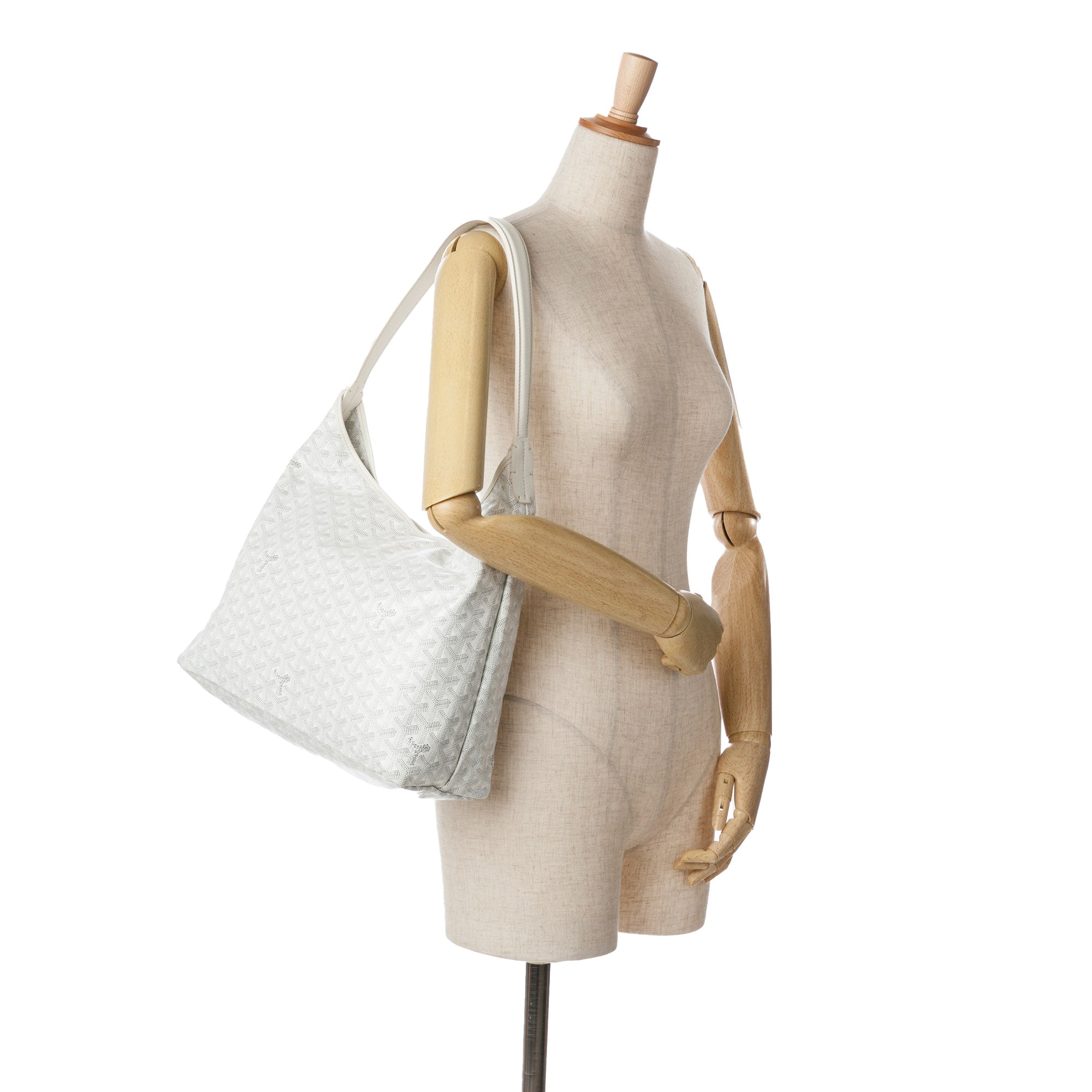 Goyard | Pre-Owned Goyardine Boheme Hobo - II | White