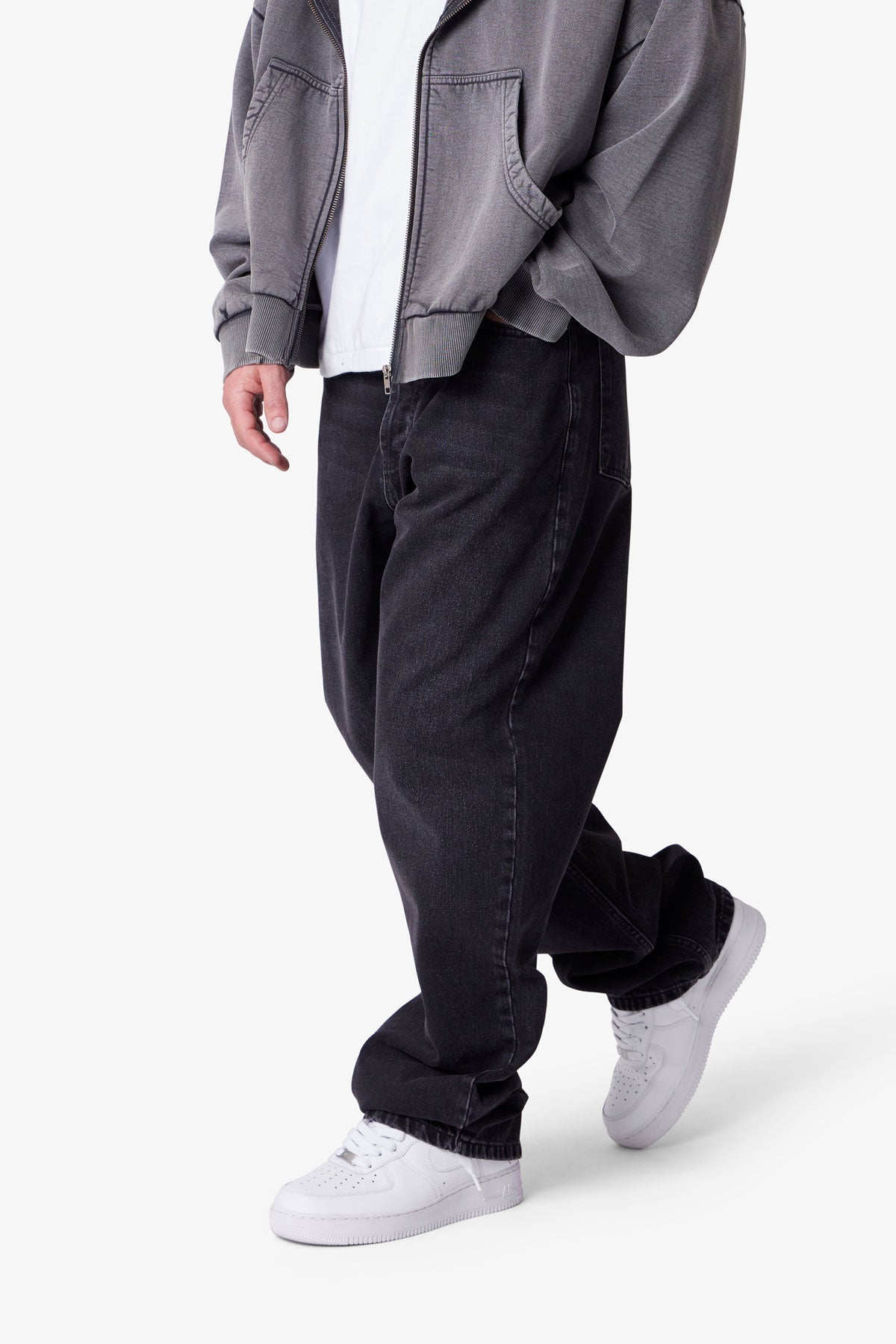 Ultra Baggy Denim | Stone Wash Black