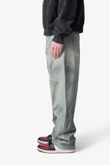 Ultra Baggy Oil Stain Denim | Vintage Blue