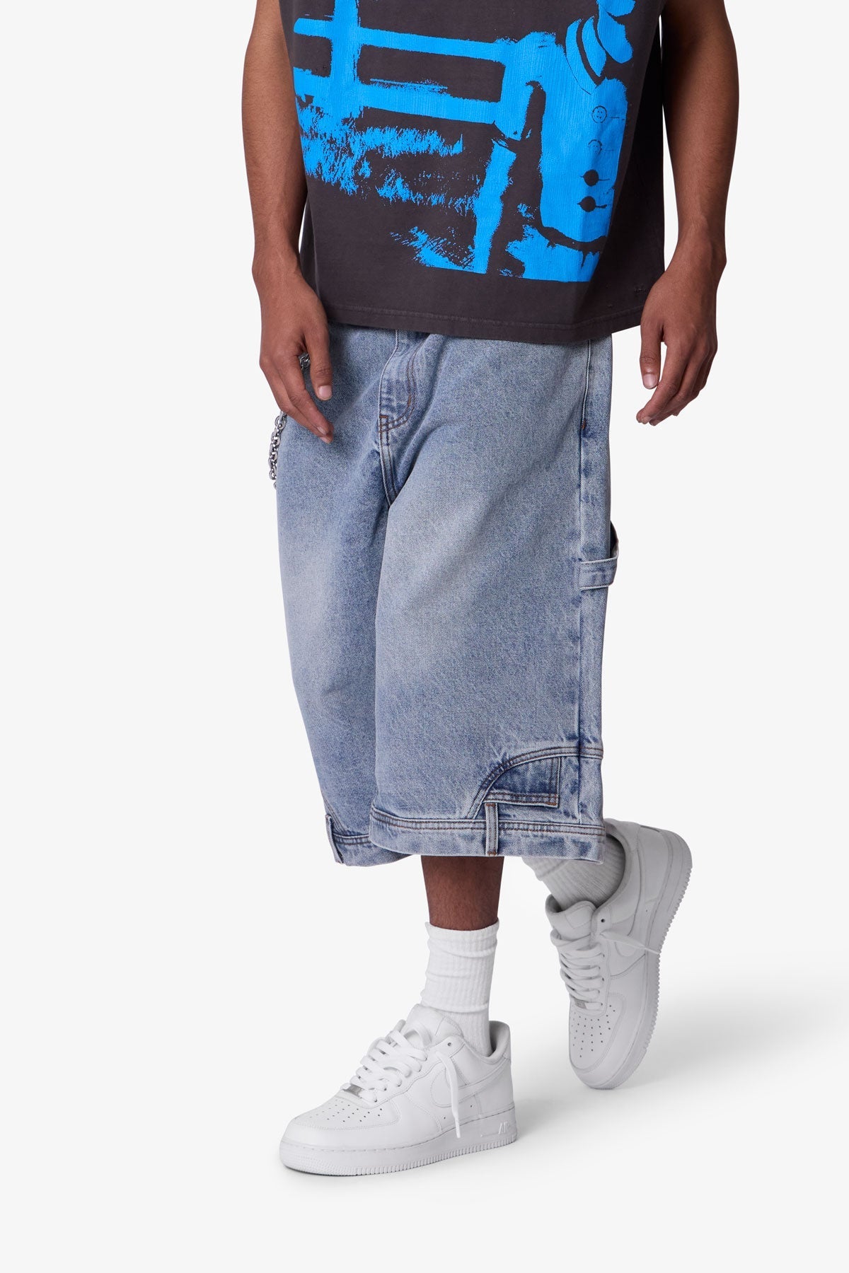 Ultra Baggy Reconstructed Denim Shorts | Blue