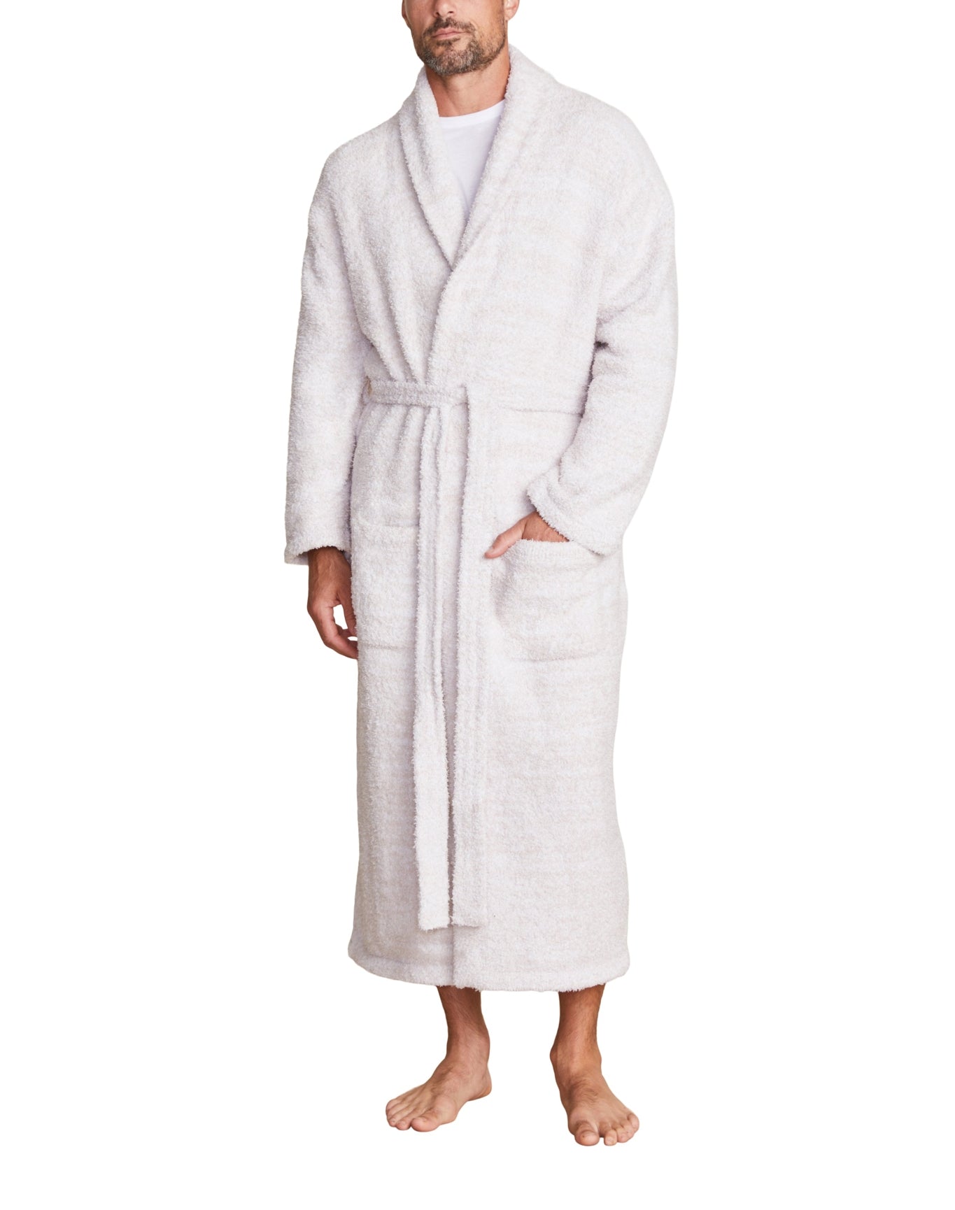 Unisex | Cozychic Heathered Adult Robe | He Stone-White