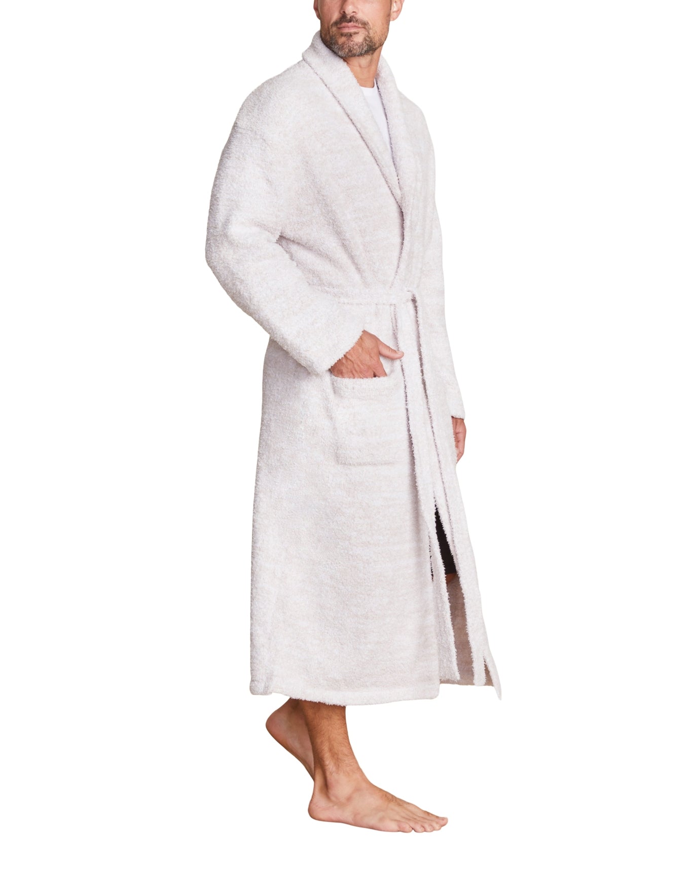 Unisex | Cozychic Heathered Adult Robe | He Stone-White